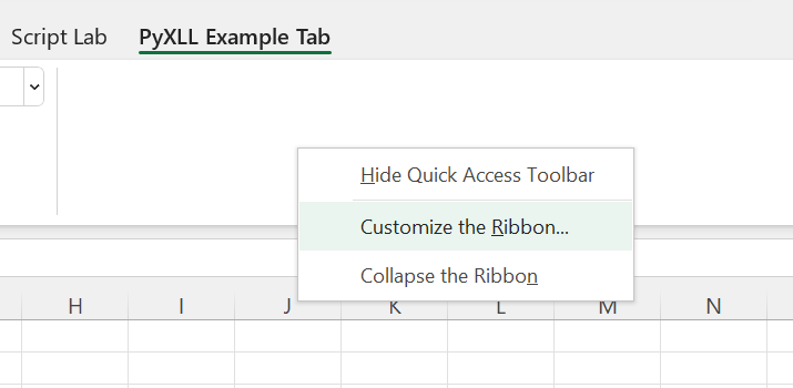 The PyXLL ribbon tab has disappeared – PyXLL